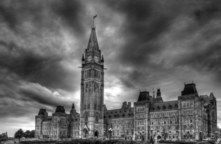 Storm over the Parliament of Ottawa
