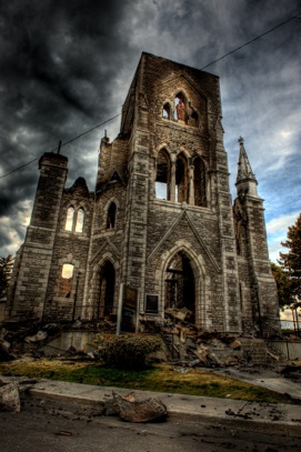 The burned ruins of the church St-Paul in Aylmer