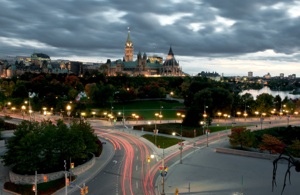 Far view of the Parliament of Ottawa