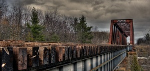 HDR of a train bridge near Buckingham Quebec